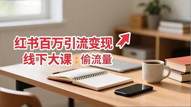 小红书百万引流变现-11月线下大课：分享从0到百万引流路径，手把手教偷流量、拿结果-好耶资源