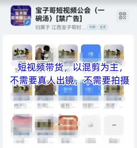 宝子哥头部团队短视频带货,以混剪为主,不需要真人出镜,不需要拍摄【更新12月】-好耶资源