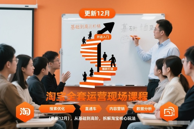 淘宝全套运营现场课程(更新12月)，从基础到高阶，拆解淘宝核心玩法-好耶资源