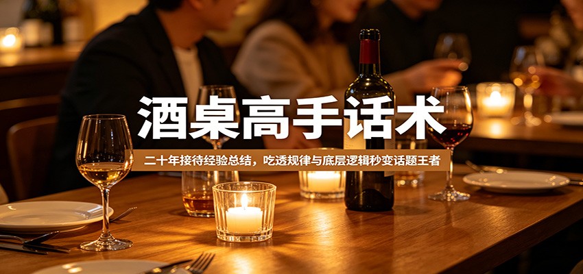 酒桌高手话术：二十年接待经验总结，吃透规律与底层逻辑秒变话题王者-好耶资源