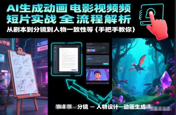 AI生成动画电影视频短片实战全流程解析，从剧本到分镜到人物一致性等手把手教你-好耶资源