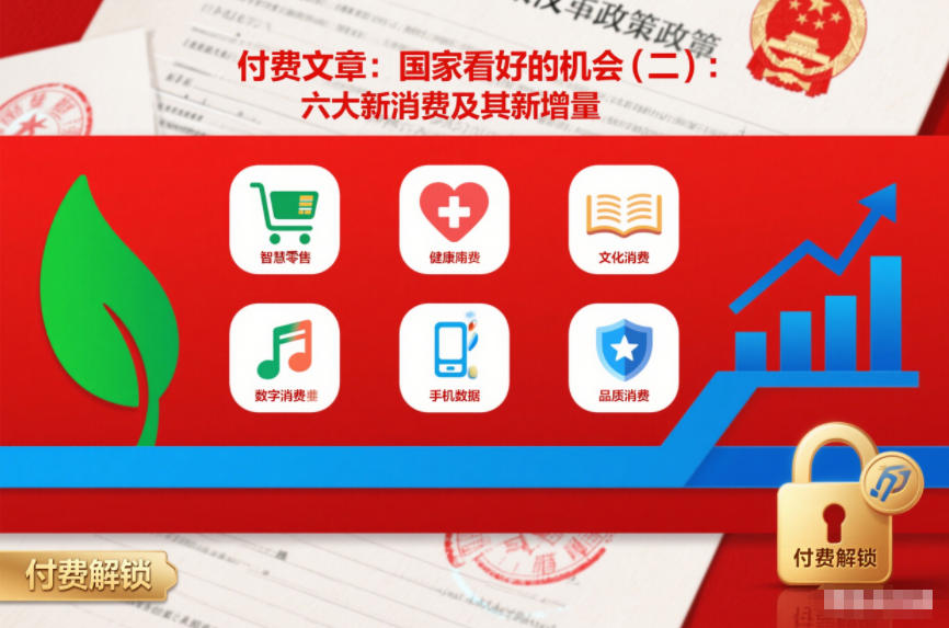 付费文章：国家看好的机会(二)：六大新消费及其新增量-好耶资源