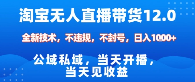 淘宝无人直播12.0，公域私域技术，不封号，不违规布局双十一流量风口，日入1k(独家技术)【揭秘】-好耶资源
