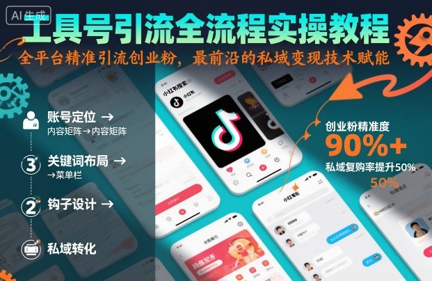 工具号引流全流程保姆级实操教程，全平台精准引流创业粉，最前沿的私域变现技术赋能-好耶资源