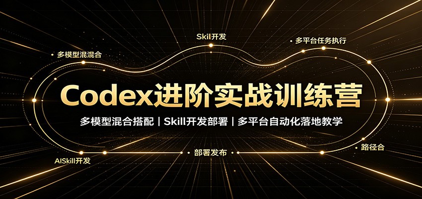 Codex进阶实战训练营：多模型混合搭配，Skill开发部署，多平台自动化落地教学-好耶资源