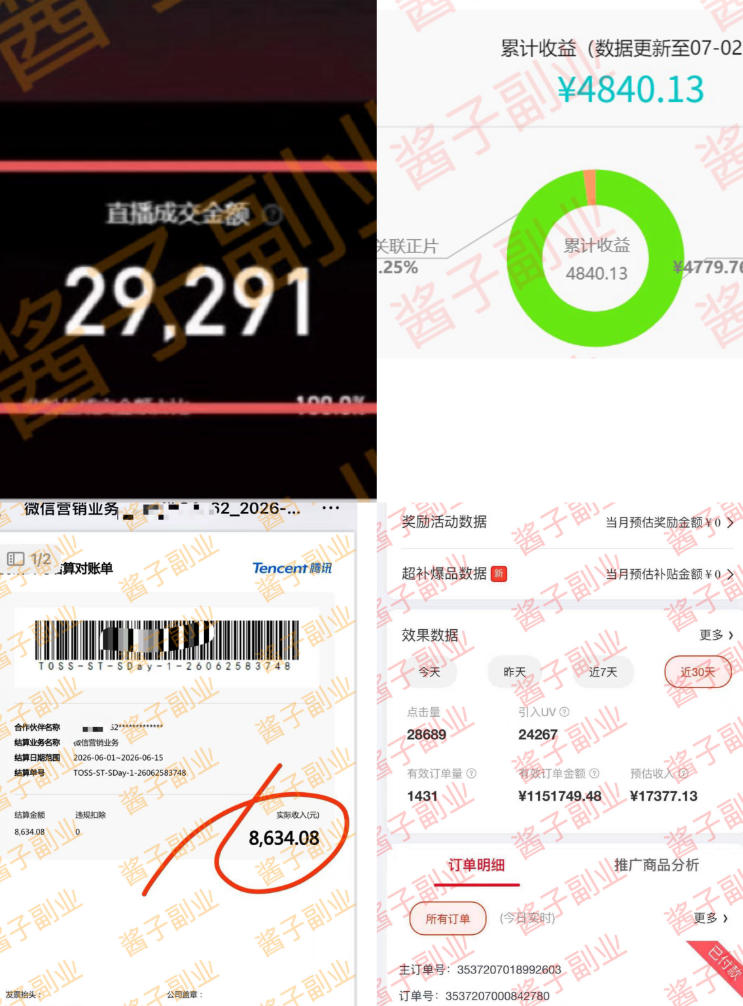 985十年互联网老兵亲测：2026年多个真实落地副业项目，手把手带你搭建被动收入管道(淘宝无人直播、TK拉新、代运营、CSGO……)【揭秘】-好耶资源