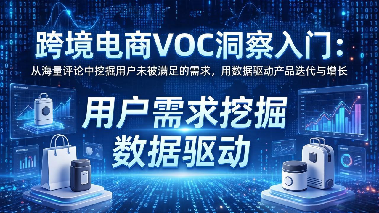 跨境电商VOC洞察入门：从海量评论中挖掘用户未被满足的需求，用数据驱动产品迭代与增长-好耶资源