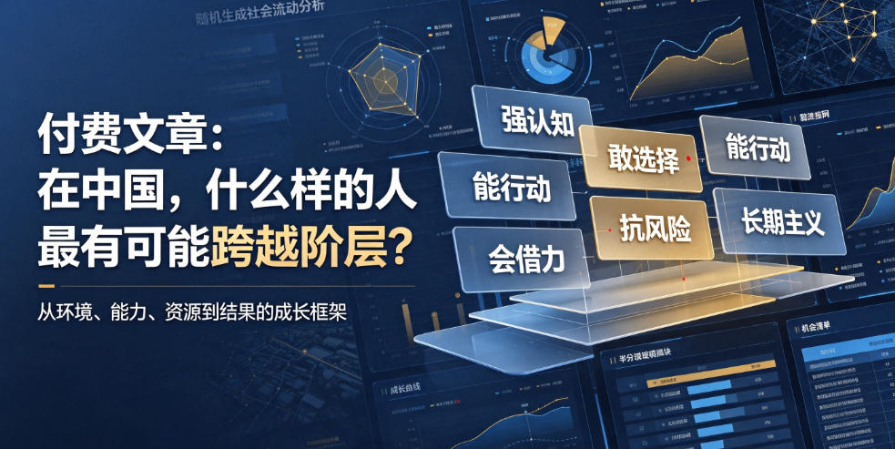 付费文章：在中国，什么样的人最有可能跨越阶层？-好耶资源