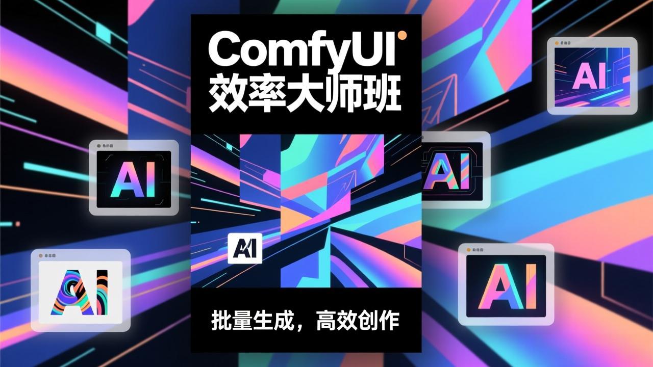 ComfyUI效率大师班：工作流搭建，批量生成，将个人AI出图效率提升5-10倍，月接单收入1-3万-好耶资源