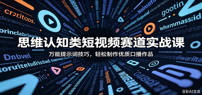 思维认知类短视频赛道实战课：万能提示词技巧，轻松制作优质口播作品-好耶资源
