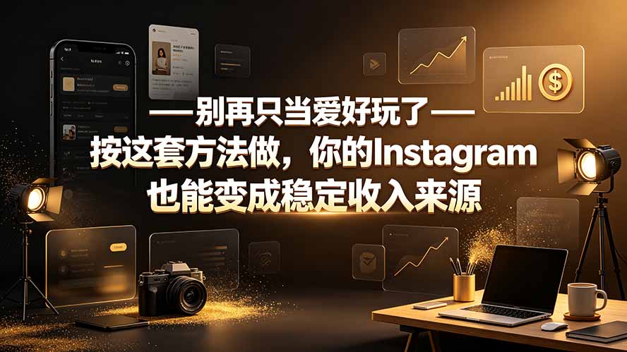 别再只当爱好玩了——按这套方法做，你的Instagram也能变成稳定收入来源-好耶资源