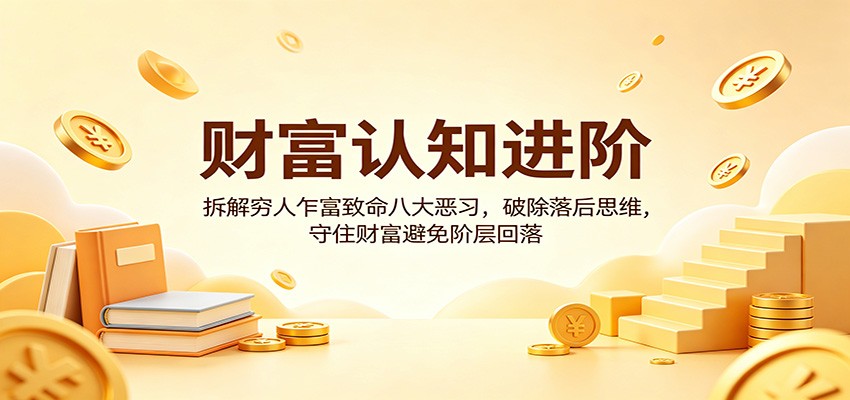 财富认知进阶：拆解穷人乍富致命八大恶习，破除落后思维，守住财富避免阶层回落-好耶资源