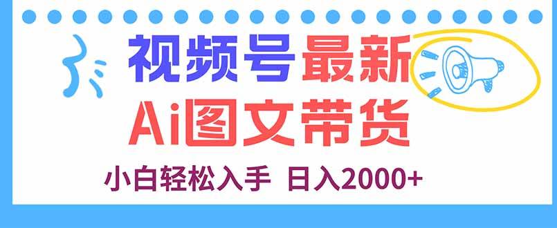 （16092期）视频号最新AI图文带货，每天几分钟，小白轻松入手，日入2000+-好耶资源
