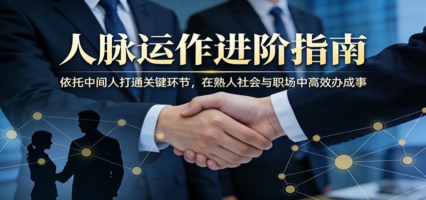付费文章:人脉运作进阶指南,依托中间人打通关键环节,在熟人社会与职场中高效办成事-好耶资源