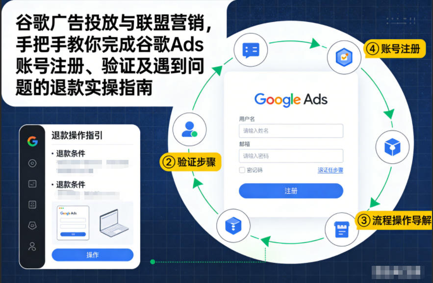 谷歌广告投放与联盟营销，手把手教你完成谷歌Ads账号注册、验证及遇到问题的退款实操指南-好耶资源