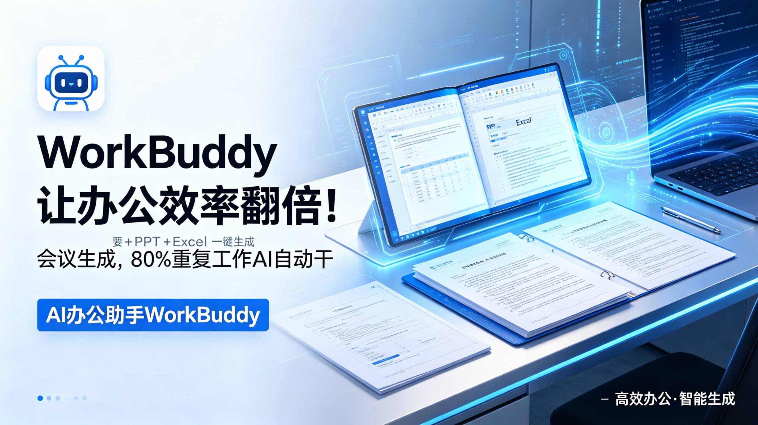 WorkBuddy让办公效率翻倍！会议纪要+PPT+Excel一键生成，80%重复工作AI自动干-好耶资源