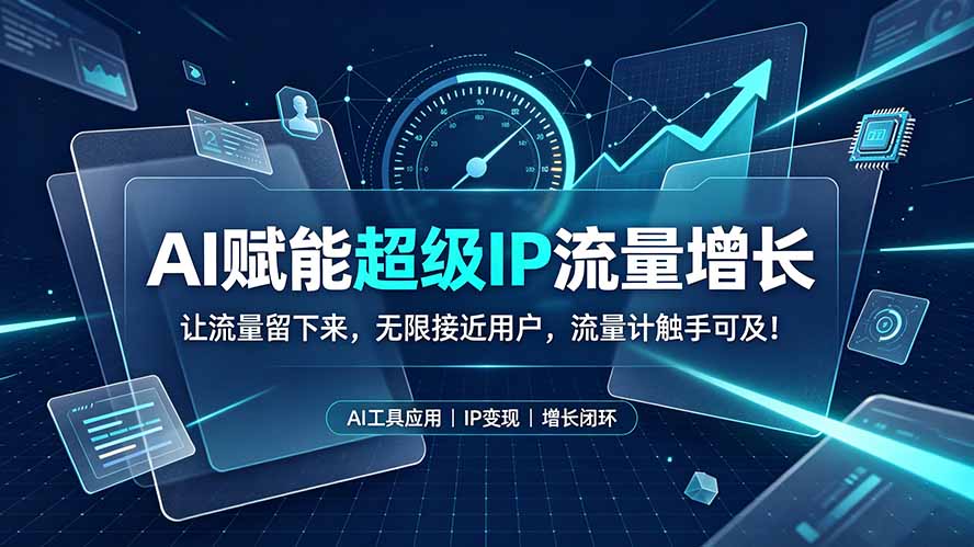 AI赋能超级IP流量增长:让流量留下来,无限接近用户,流量计触手可及!-好耶资源