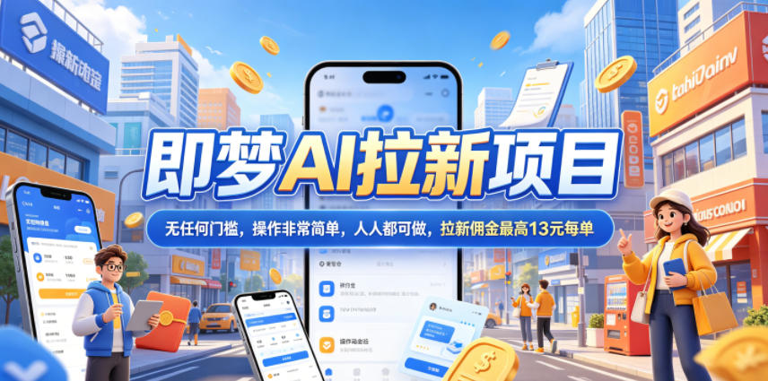 2026年即梦AI拉新项目最新玩法，无任何门槛，操作非常简单，人人都可做，拉新佣金最高13米每单(更新6月30日)-好耶资源