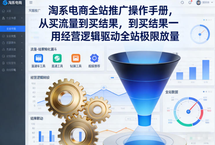 淘系电商全站推广操作手册，从买流量到买结果一用经营逻辑驱动全站极限放量-好耶资源