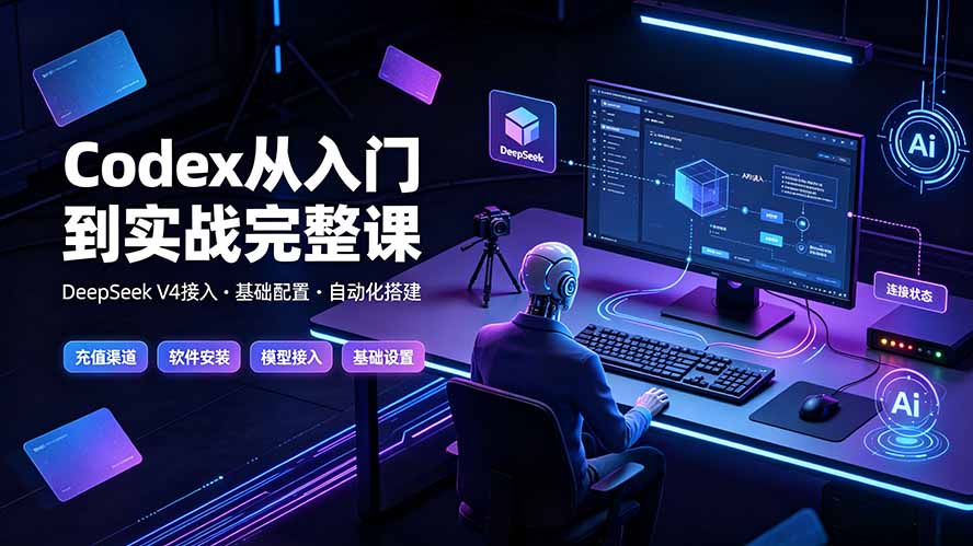Codex从入门到实战完整课｜充值·安装·接入DeepSeek，记忆·插件·Skill·CLI·MCP全拆解-好耶资源