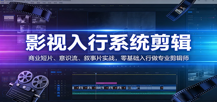 影视系统剪辑，商业短片、意识流、叙事片实战，零基础入行做专业剪辑师-好耶资源