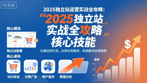 2025独立站运营实战全攻略，一站式掌握独立站运营核心技能-好耶资源