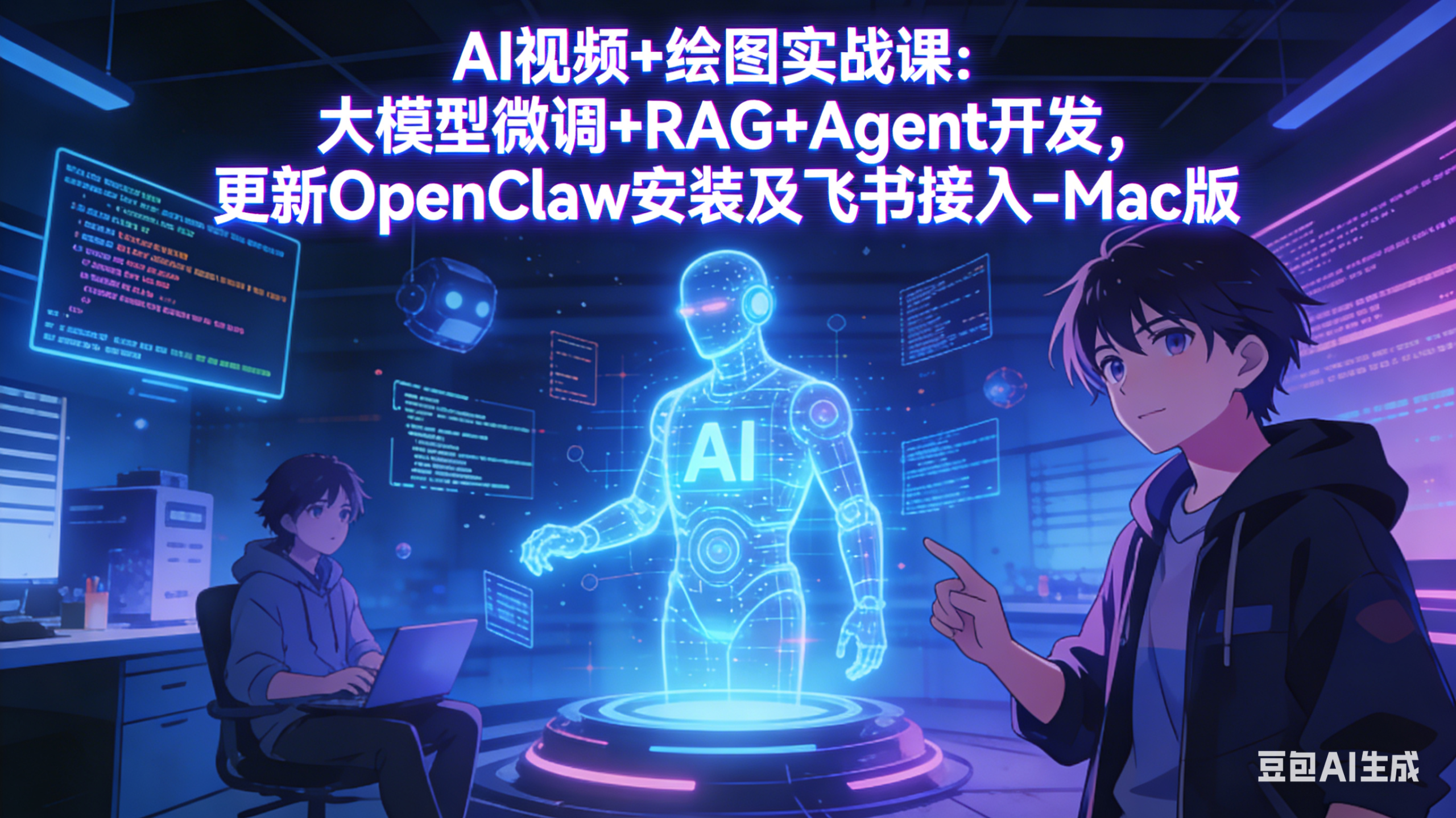 AI视频+绘图实战课：大模型微调+RAG+Agent开发，更新OpenClaw安装及飞书接入-Mac版-好耶资源