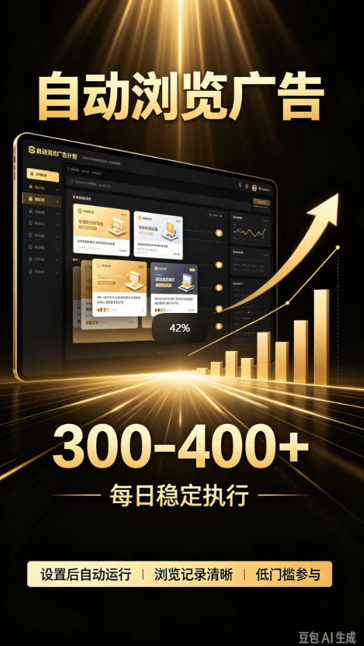 自动浏览广告计划,0门槛副业,日入300-400,躺賺稳定风口项目,无需人工操作,解放双手【揭秘】-好耶资源
